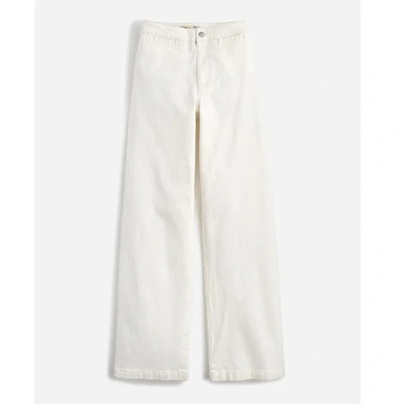 Madewell The Curvy Emmett Wide-Leg Jean in Tile White: Welt Pocket E… - Picture 1 of 7